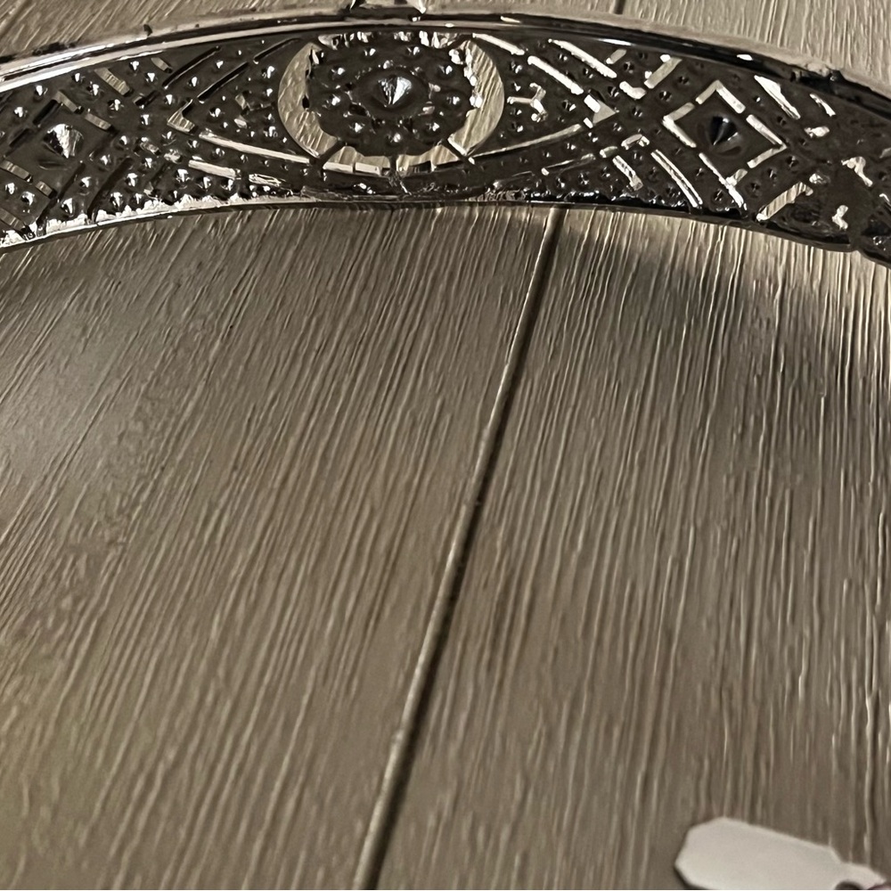 Silver Crystal Statement Necklace - image 3